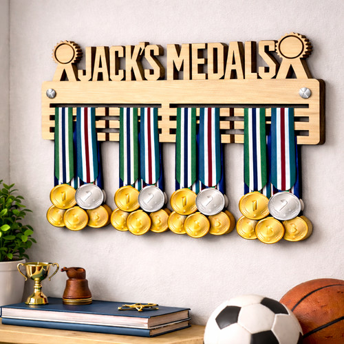 Custom name medal hanger - name,