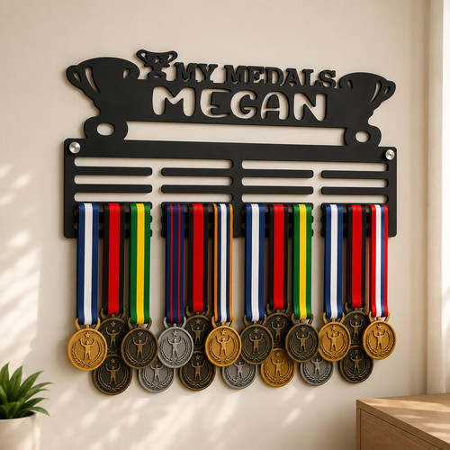 Custom name medal hanger - name,